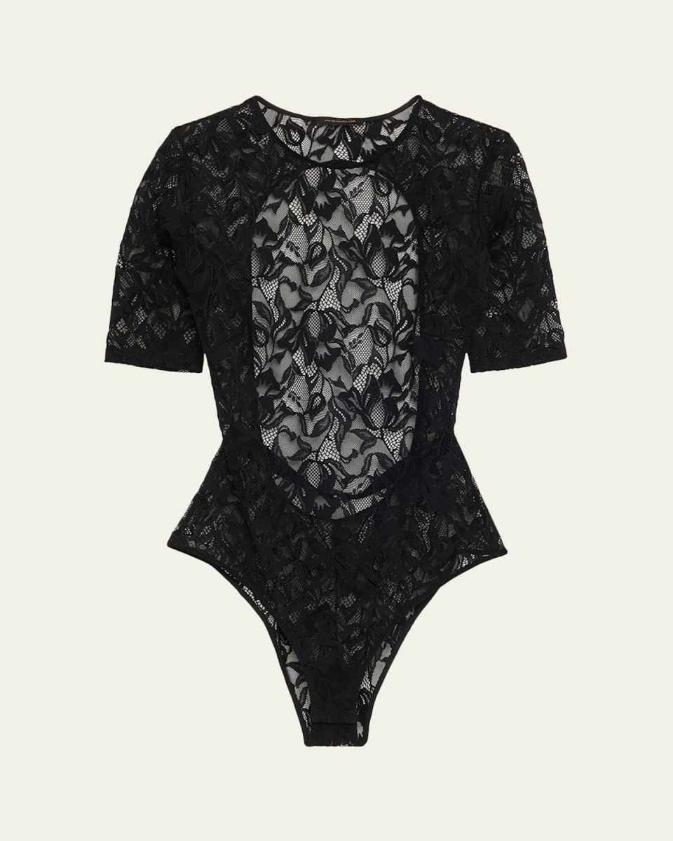 Sophie Open-Back Stretch Lace Bodysuit
